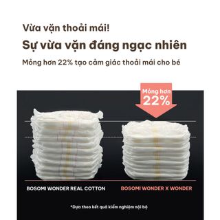 Tã/Bỉm dán Hàn Quốc BOSOMI Wonder X Wonder Step 4 cho bé gái&bé trai(L 10~14kg, 40miếng/1lốc)