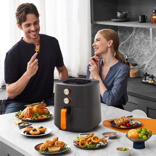Nồi Chiên Không Dầu CAMEL 7L Lồng Ngang Giá Sỉ . Màu Đen, Xanh có chiết khấu sll