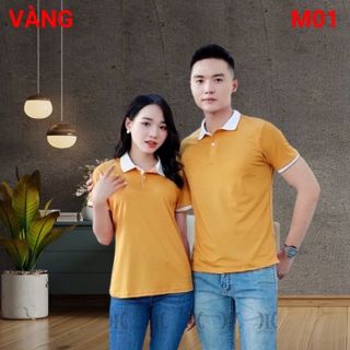 Áo POLO Nam Nữ TRƠN vải thun Cá sấu 4 chiều co giãn siêu thoáng mát
