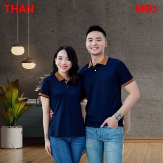 Áo POLO Nam Nữ TRƠN vải thun Cá sấu 4 chiều co giãn siêu thoáng mát