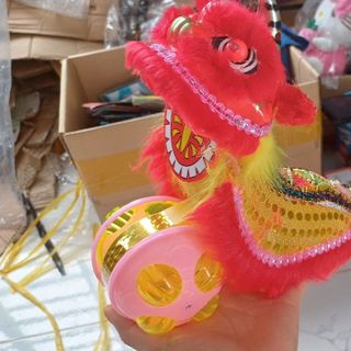 Lồng đèn trung thu con lân  điện tử kim sa