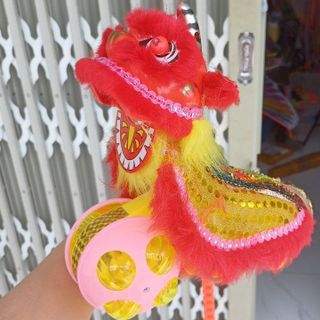 Lồng đèn trung thu con lân  điện tử kim sa