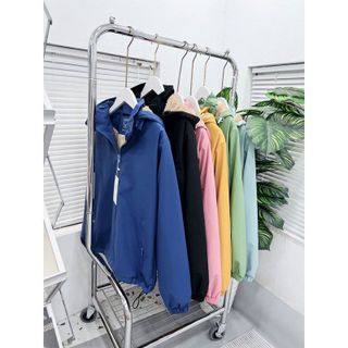 Áo Gió Nữ Lót Lông MỊn Ấm,Vải Gió Tráng Bạc ,Chống Nước,Chống Bụi,Cản Gió