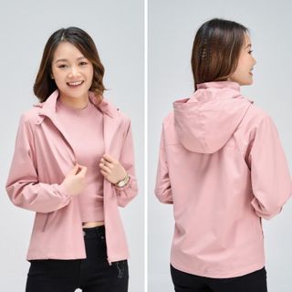 Áo Gió Nữ Lót Lông MỊn Ấm,Vải Gió Tráng Bạc ,Chống Nước,Chống Bụi,Cản Gió