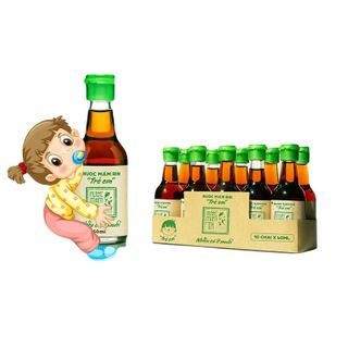 [LỐC 10 CHAI] NƯỚC MẮM TĨN TRẺ EM CHO BÉ ĂN DẶM ĐỘ ĐẠM 42N 60ML - NƯỚC MẮM TĨN