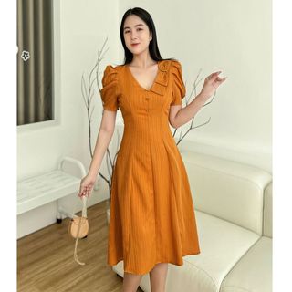 [HCM] Đầm xòe 8 mảnh phối nơ xinh xỉu D094- Lady fashion - Khánh Linh Style