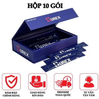 (Hộp 10 gói) - Surex - Bổ thận - Tráng dương - Tăng cường sinh lực - Giải pháp cho nam giới trưởng thành