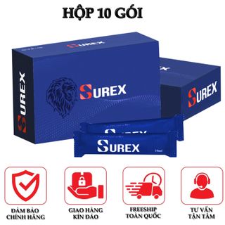 (Hộp 10 gói) - Surex - Bổ thận - Tráng dương - Tăng cường sinh lực - Giải pháp cho nam giới trưởng thành