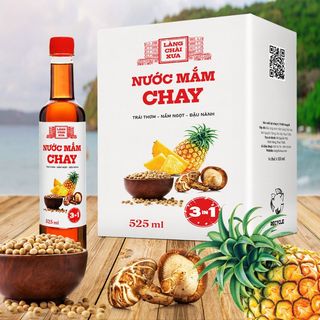 [Tặng 1 nước tương 125ml] THÙNG 6 CHAI NƯỚC MẮM CHAY 3 TRONG 1 525ML - LÀNG CHÀI XƯA