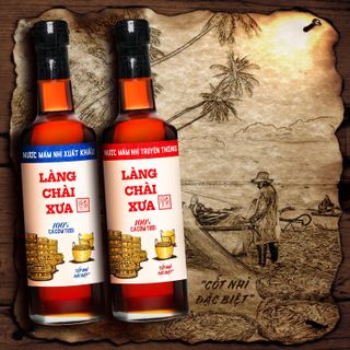 [Tặng 1 nước tương 125ml] COMBO 6 CHAI NƯỚC MẮM NHỈ TRUYỀN THỐNG (3 CHAI ĐỎ 30N + 3 CHAI XANH 10N) - LÀNG CHÀI XƯA