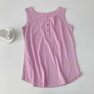 Áo ba lỗ nữ form rộng cài nút thun cotton mềm mịn thoáng mát freesize nhiều màu-Thu