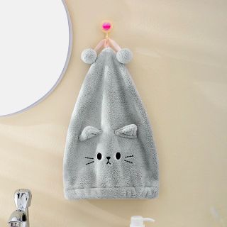Mũ tắm trùm đầu thấm nước làm khô tóc hình con mèo