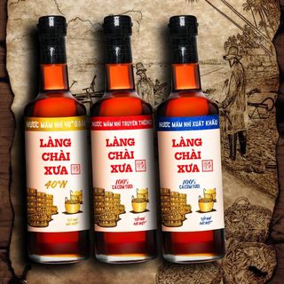 [COMBO 3 CHAI - 3 VỊ] NƯỚC MẮM NHỈ NHÃN XANH XUẤT KHẨU, NHÃN ĐỎ ĐẬM ĐÀ, NHÃN VÀNG SÁNH ĐẶC 500ML/CHAI THỦY TINH - LÀNG CHÀI XƯA