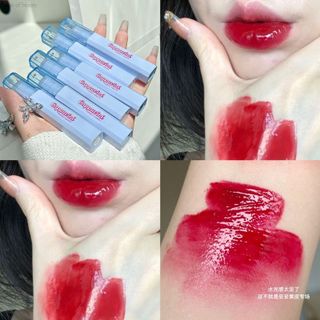 CAPPUVINI ~ Son Bóng Nội Địa Trung Men Nước Tráng Gương Có Lớp Tint Nhẹ Trên Môi