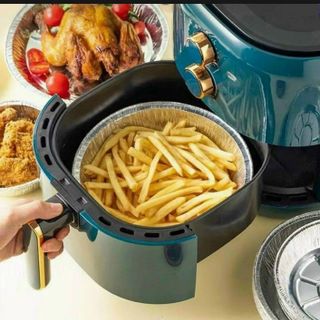 Sét 10 khay bạc lót thức ăn nồi chiên không dầu, size 22cm.