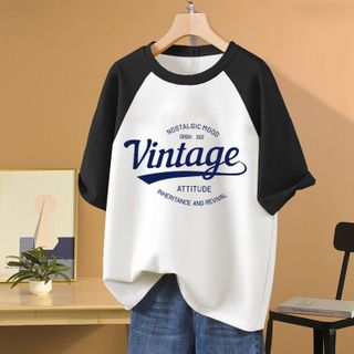 Áo thun nữ form vừa phối tay cổ điển thun cotton mềm mịn thoáng mát nhiều màu-Thu