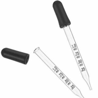 Ống bóp /ống hút nhỏ giọt thủy tinh/ pipet kèm bóp cao su CÓ CHIA VẠCH ĐO 1ml hút hóa chất thí nghiệm, tinh dầu, mỹ phẩm