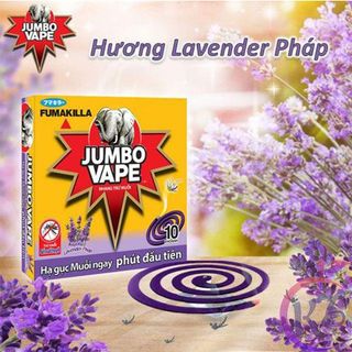Nhang muỗi Jumbo hương Lavender 10 khoanh/hộp