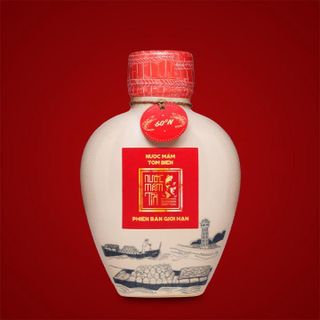 [Tặng 1 Kiết Thành] COMBO 2 BÌNH GỐM NƯỚC MẮM TĨN TÔM BIỂN TRUYỀN THỐNG 60N ĐẠM 500ML - NƯỚC MẮM TĨN