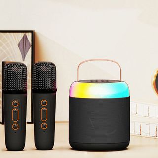 Loa Bluetooth Mini Karaoke Kèm Mic Y2 - 2 Màng Bass Cực Căng - Công Suất 8w