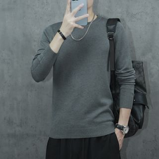 Áo len nam cổ tròn hàng Quảng Châu CAO CẤP, len lông cừu, dày dặn, siêu mềm mịn