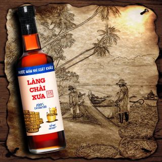 [TẶNG 1 NƯỚC TƯƠNG 125ML] Thùng 6 chai nước mắm nhỉ xuất khẩu nhãn xanh vị dịu nhẹ Làng Chài Xưa 500ml/chai