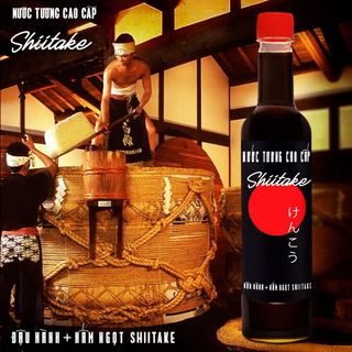 NƯỚC TƯƠNG CAO CẤP SHIITAKE CHAI NHỰA 525ML - LÀNG CHÀI XƯA