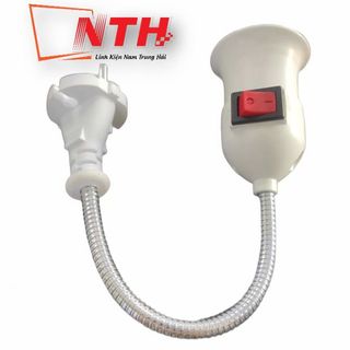 PHÍCH CẮM LÒ XO CÓ CÔNG TẤC , ĐUI ĐÈN E27