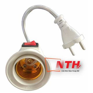 PHÍCH CẮM LÒ XO CÓ CÔNG TẤC , ĐUI ĐÈN E27