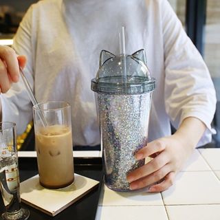 Bình uống nước nắp nhũ tai mèo
