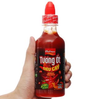 Tương ớt Siêu Cay Cholimex chai nhựa 330g cao cấp - vị cay nồng hấp dẫn, chay mặn đều dùng được