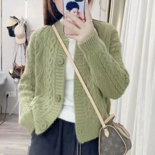 ÁO CARDIGAN LEN VẶN THỪNG KHUY TO 4 MÀU DÀY DẶN V37 - WINNIE HOUSE