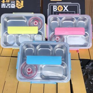 HỘP CƠM, KHAY CƠM 5 NGĂN INOX 304