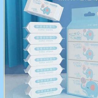 Khăn giấy ướt bịch 8 gói mini tiệt khuẩn thêm mát-Thu