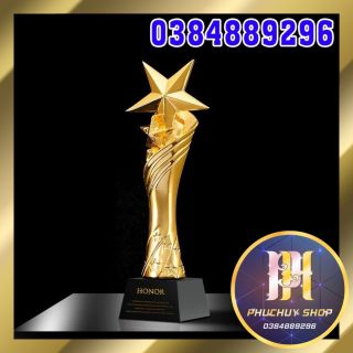 Cúp bóng đá thể thao cúp lưu niệm vinh danh kỉ niệm chương cúp c1 laiga worlcup quả bóng vàng cầu thủ xuất sắc in ấn free decal giấy