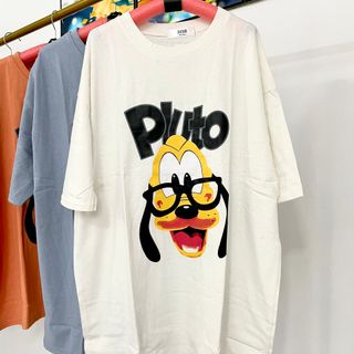 Áo thun form rộng tay lỡ nữ 3158 cổ tròn in hình chú chó giá rẻ unisex freesize nhiều màu siêu hot giá sỉ số lượng lớn-Thu