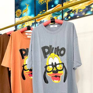 Áo thun form rộng tay lỡ nữ 3158 cổ tròn in hình chú chó giá rẻ unisex freesize nhiều màu siêu hot giá sỉ số lượng lớn-Thu