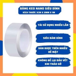 Keo nano 2 mặt siêu dính