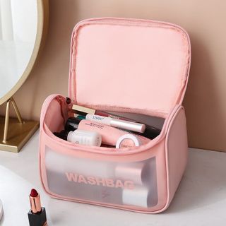 Túi đựng mỹ phẩm đồ trang điểm du lịch cao cấp túi trong suốt đựng đồ makeup skincare dầu gội nhỏ gọn washbag - HL100