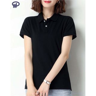 Phúc An - Áo thun Polo trơn nữ có cổ 4054 có size lớn (big size)
