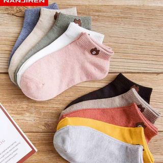 Set 10 đôi vớ gấu kèm túi đựng siêu xinh thời trang thể thao năng động giá rẻ sll-Thu