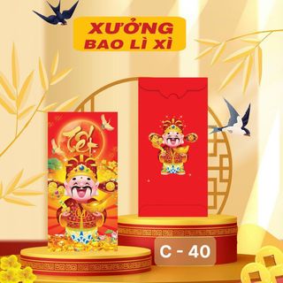 Bao lì xì đỏ truyền thống năm 2024 giáp thìn may mắn tài lộc-Thu