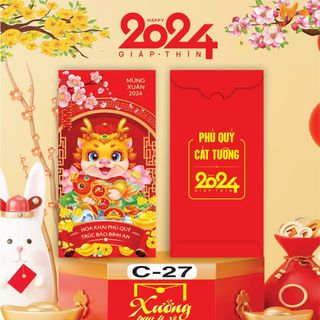 Bao lì xì đỏ truyền thống Giáp Thìn 2021 may mắn tài lộc hơn 200 mẫu rồng siêu đẹp chất lượng-Thu