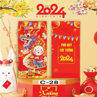 Bao lì xì đỏ truyền thống Giáp Thìn 2021 may mắn tài lộc hơn 200 mẫu rồng siêu đẹp chất lượng-Thu