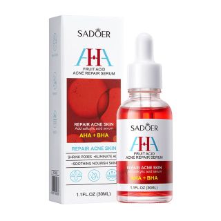 Tinh chất serum mụn AHA+BHA thu nhỏ lỗ chân lông làm sáng 30ml SADOER