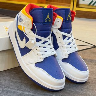 Giày Thể Thao Sneaker  JD 1 Mid Royal Blue Laser Orange ( Sẵn Kho Hàng Siêu Cấp )