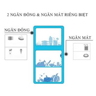 Tủ lạnh mini 2 ngăn cao cấp tiết kiện điện, ngăn đá và ngăn làm mát tách biệt, để đồ ăn, đồ trang điểm tiện lợi,BH 2 năm