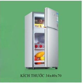Tủ lạnh mini 2 ngăn cao cấp tiết kiện điện, ngăn đá và ngăn làm mát tách biệt, để đồ ăn, đồ trang điểm tiện lợi,BH 2 năm