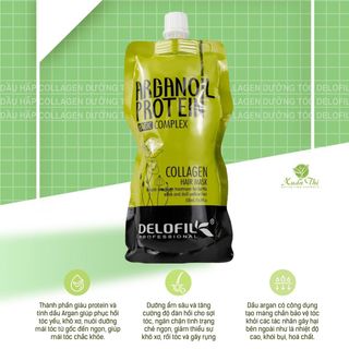 Dầu Hấp phục hồi collagen Delofil 500ml túi chính hãng