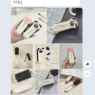 Lược trải tóc kièm gương trang Điểm